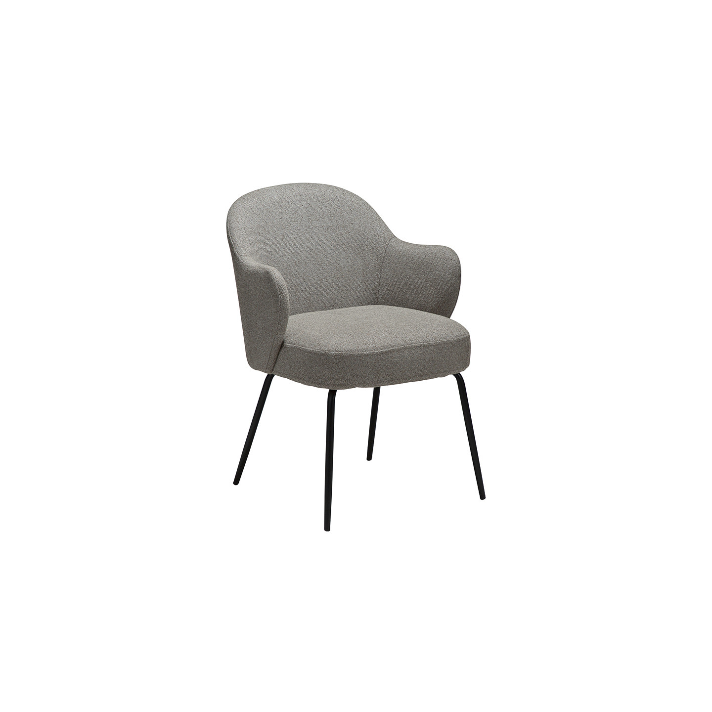 Fauteuil salle à manger confortable BAE pieds noirs, 3 coloris Dan Form