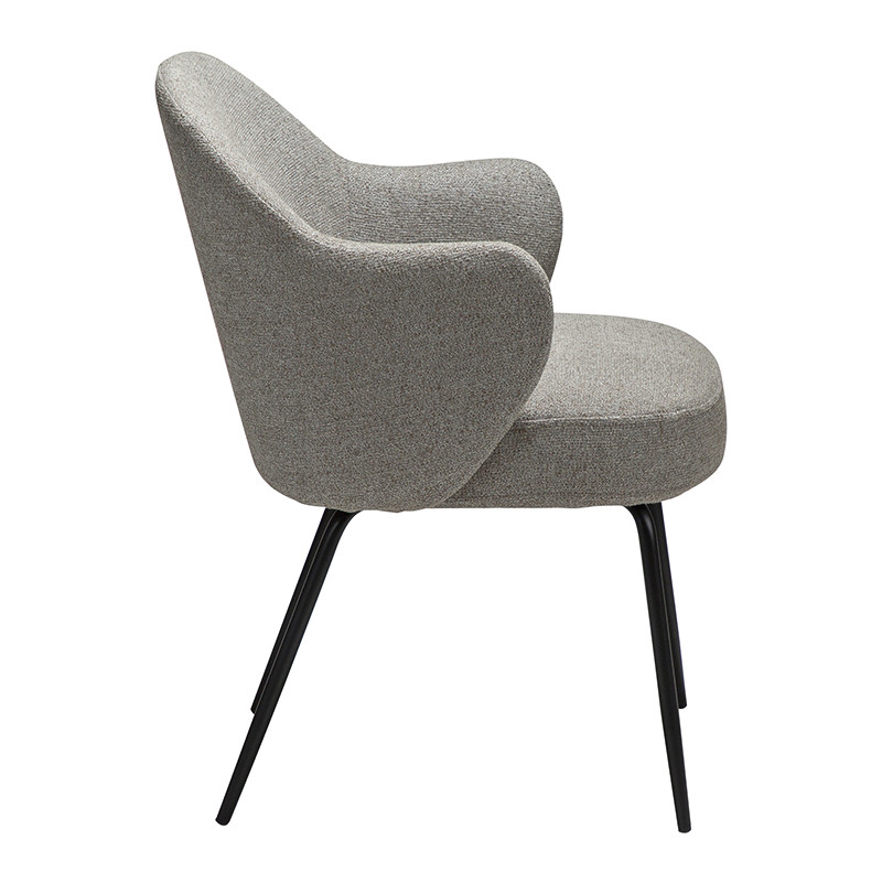 Fauteuil salle à manger confortable BAE pieds noirs, 3 coloris Dan Form