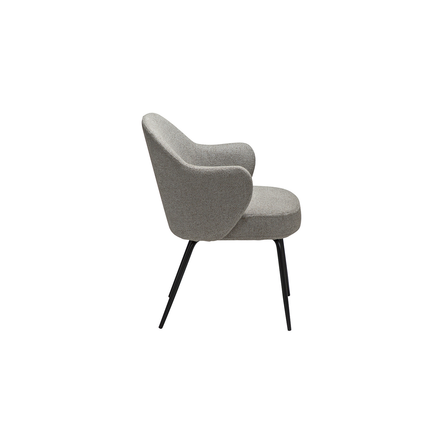Fauteuil salle à manger confortable BAE pieds noirs, 3 coloris Dan Form