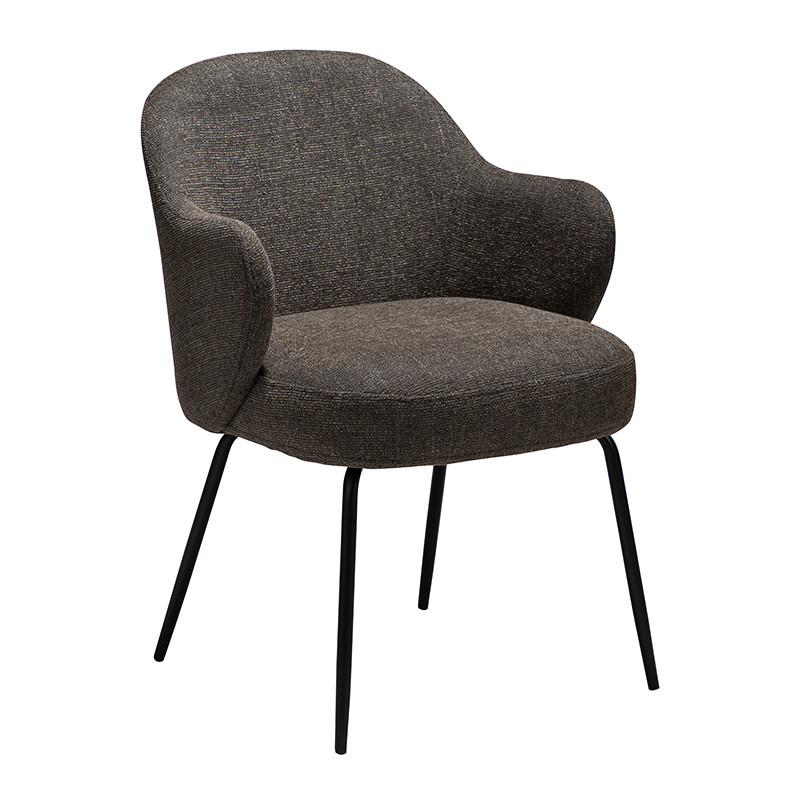Fauteuil salle à manger confortable BAE pieds noirs, 3 coloris Dan Form
