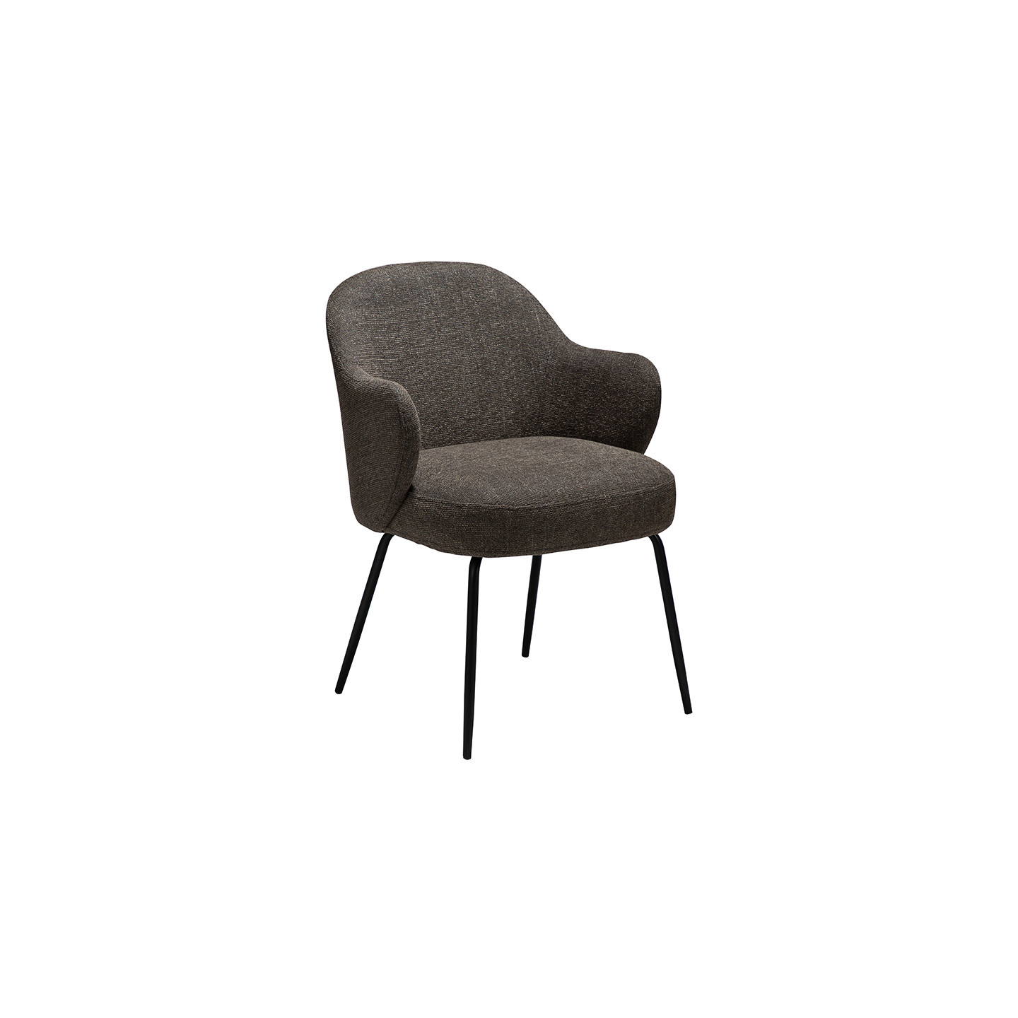 Fauteuil salle à manger confortable BAE pieds noirs, 3 coloris Dan Form