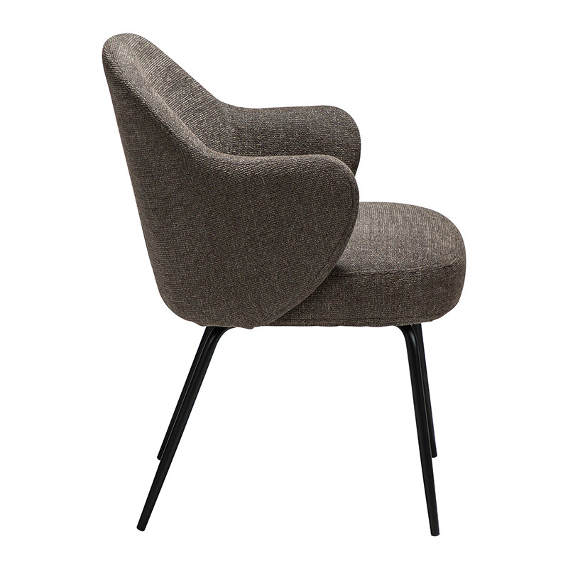 Fauteuil salle à manger confortable BAE pieds noirs, 3 coloris Dan Form