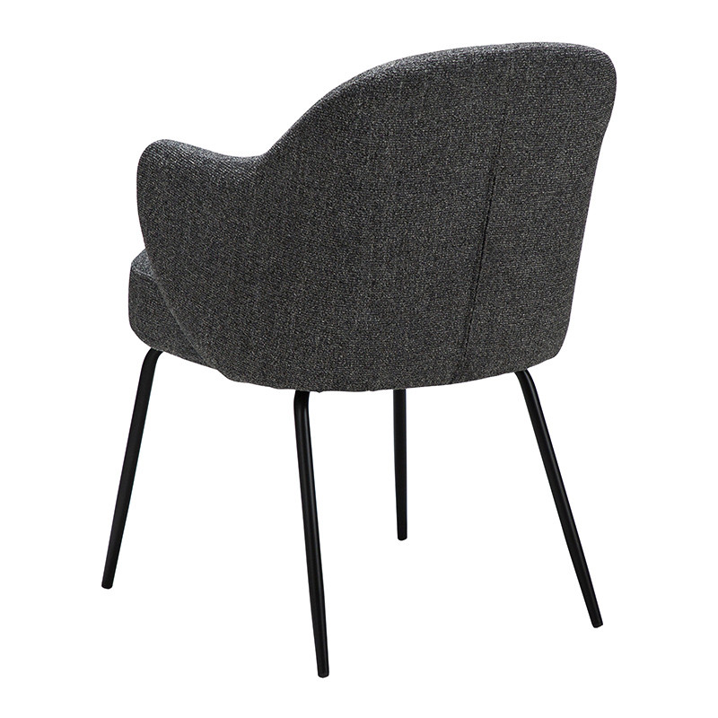 Fauteuil salle à manger confortable BAE pieds noirs, 3 coloris Dan Form