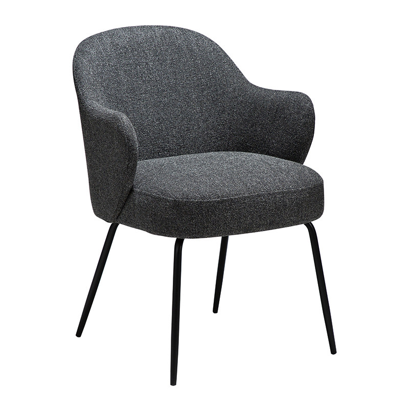 Fauteuil salle à manger confortable BAE pieds noirs, 3 coloris Dan Form