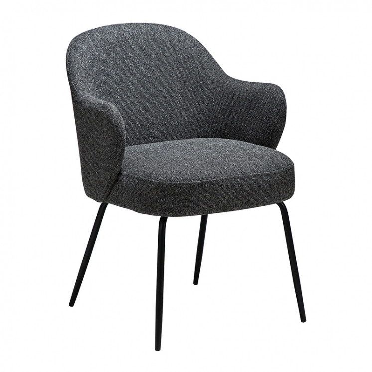 Fauteuil salle à manger confortable BAE pieds noirs, 3 coloris Dan Form