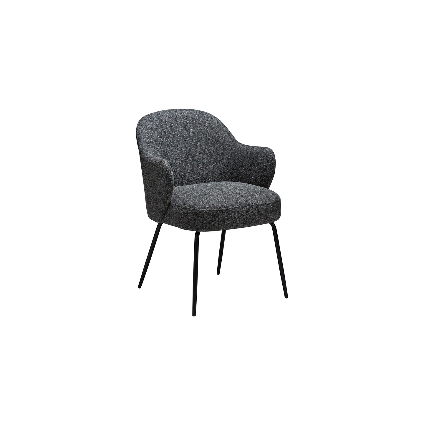 Fauteuil salle à manger confortable BAE pieds noirs, 3 coloris Dan Form