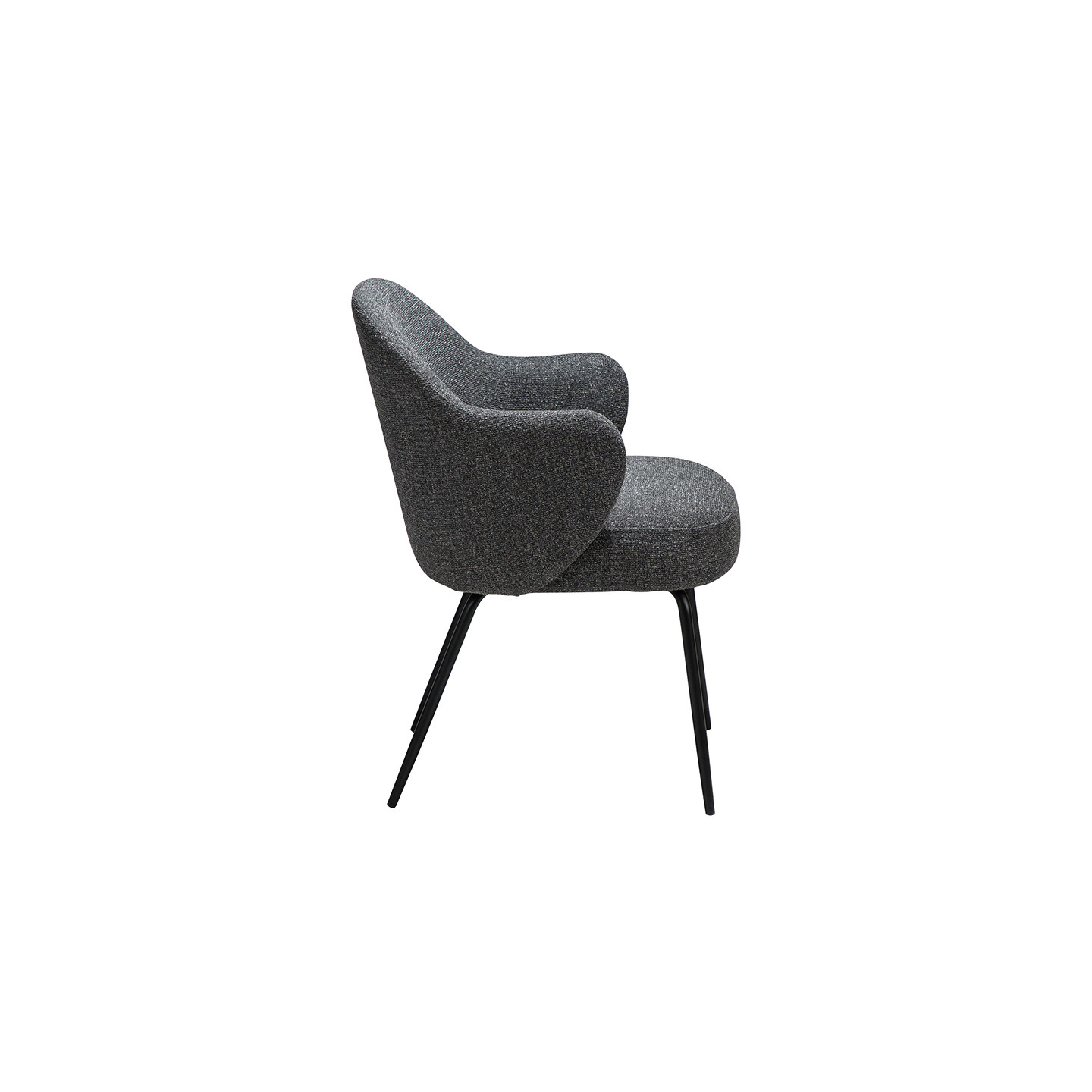 Fauteuil salle à manger confortable BAE pieds noirs, 3 coloris Dan Form