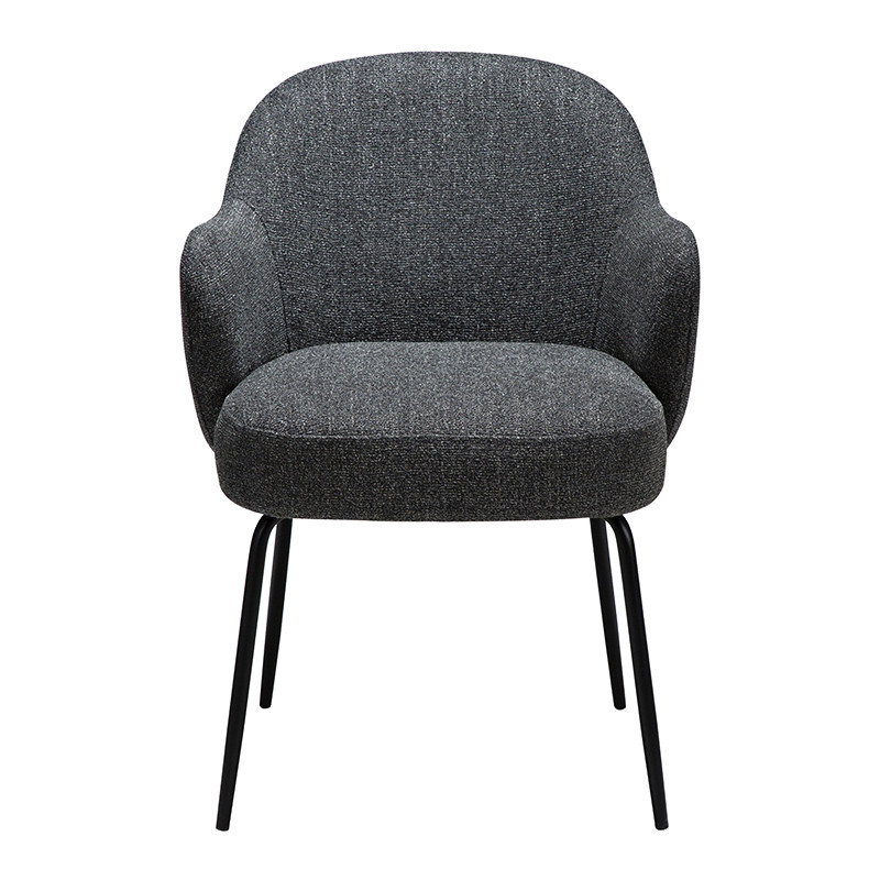 Fauteuil salle à manger confortable BAE pieds noirs, 3 coloris Dan Form