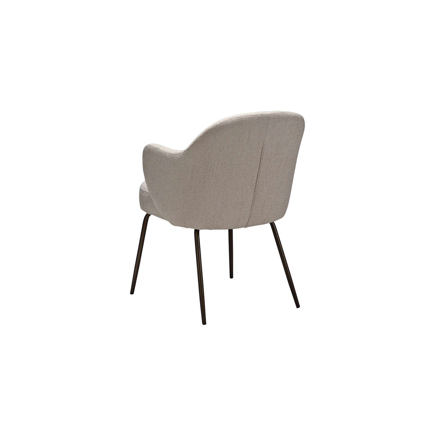 Fauteuil salle à manger confortable BAE pieds laiton antique, 3 coloris Dan Form