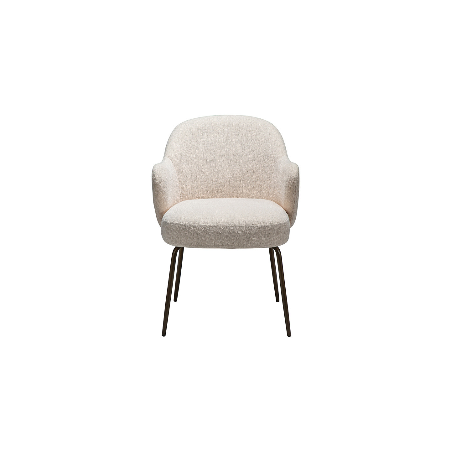 Fauteuil salle à manger confortable BAE pieds laiton antique, 3 coloris Dan Form