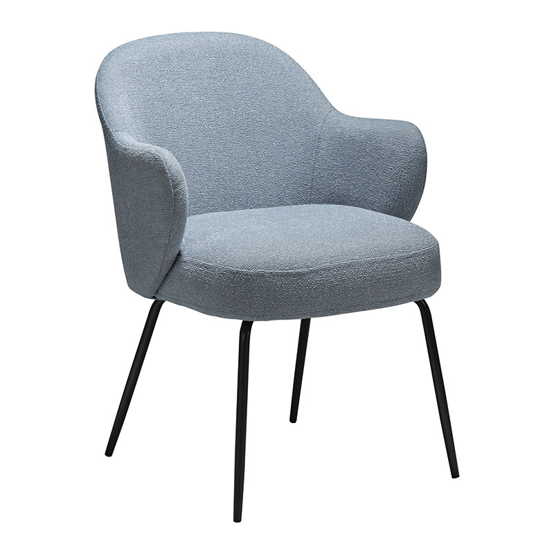 Fauteuil salle à manger confortable BAE pieds laiton antique, 3 coloris Dan Form