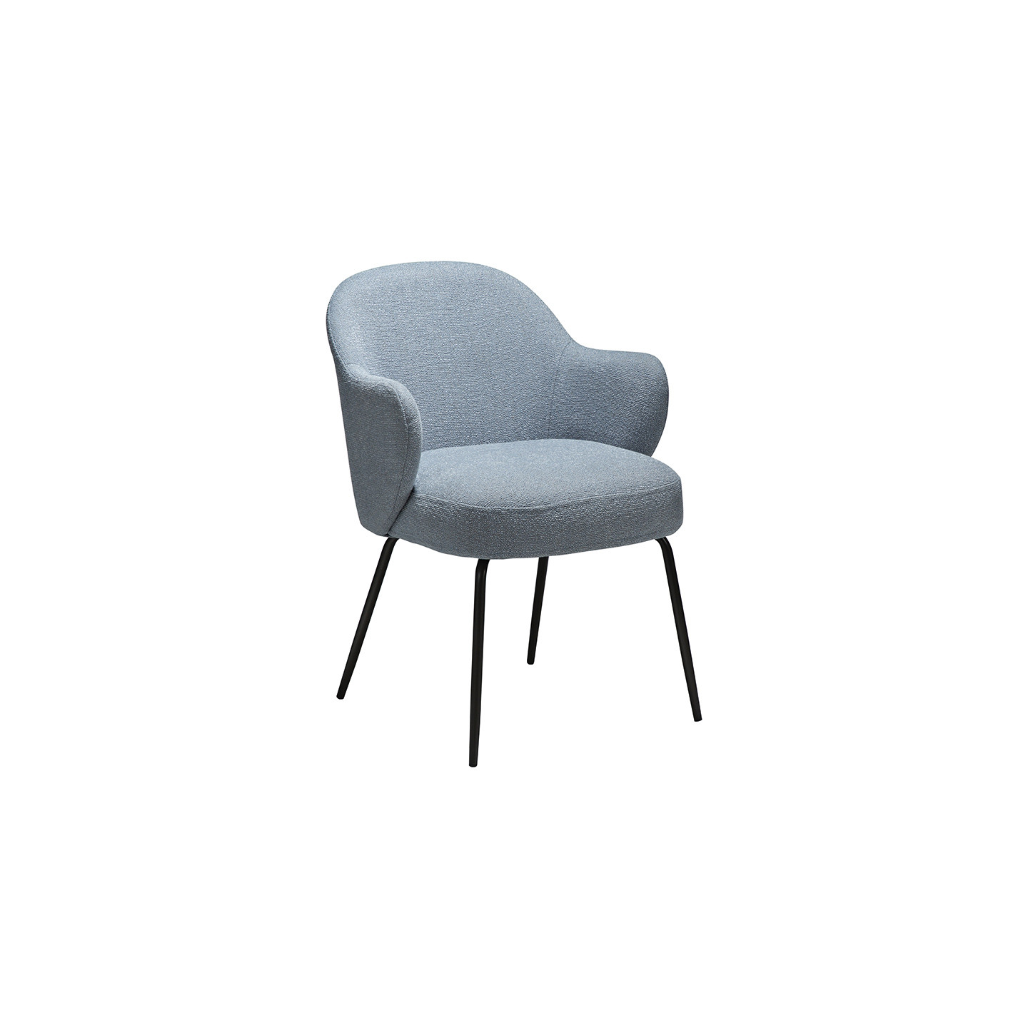 Fauteuil salle à manger confortable BAE pieds laiton antique, 3 coloris Dan Form
