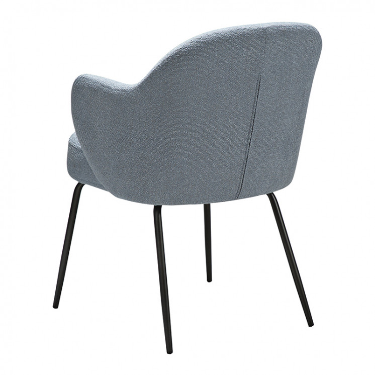Fauteuil salle à manger confortable BAE pieds laiton antique, 3 coloris Dan Form
