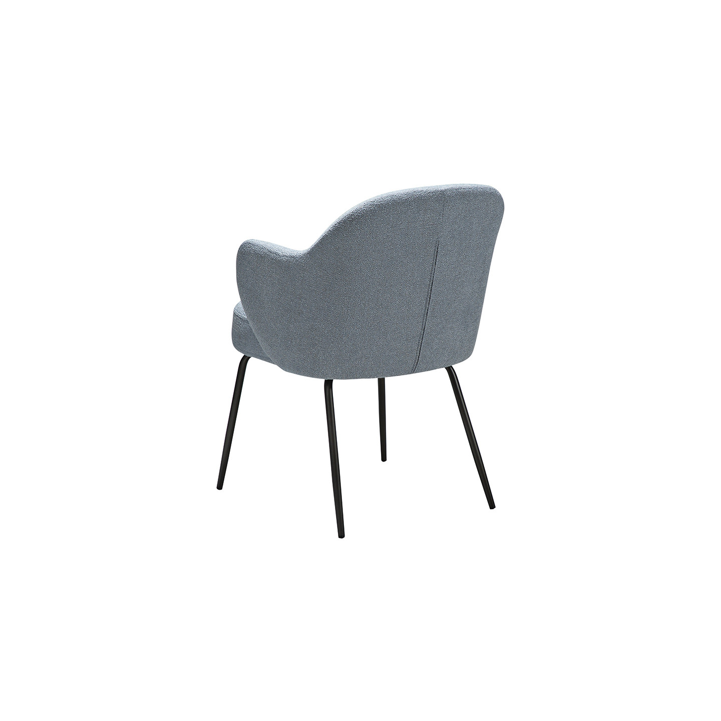 Fauteuil salle à manger confortable BAE pieds laiton antique, 3 coloris Dan Form