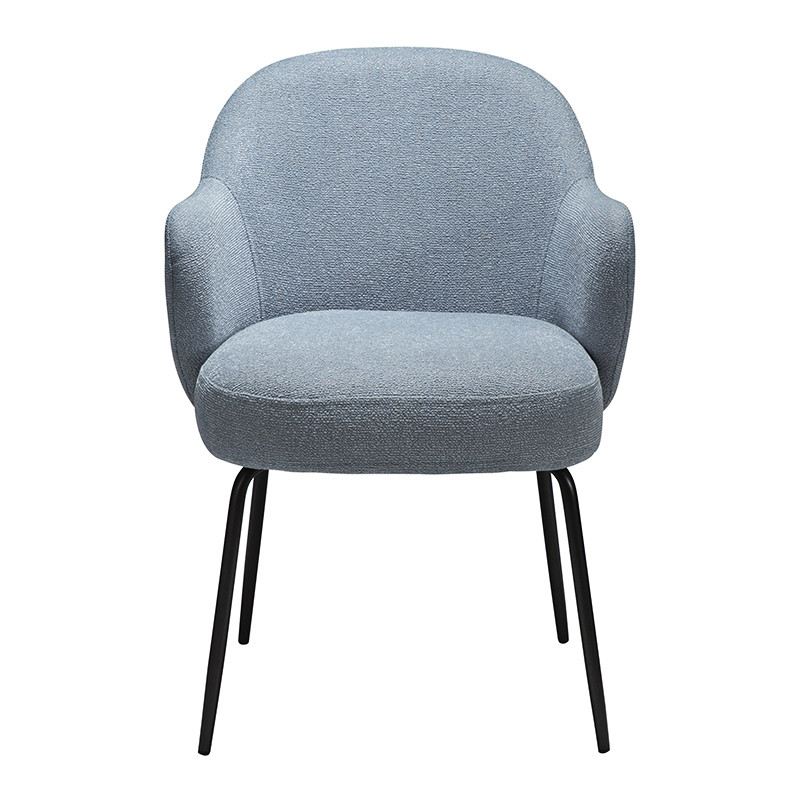Fauteuil salle à manger confortable BAE pieds laiton antique, 3 coloris Dan Form