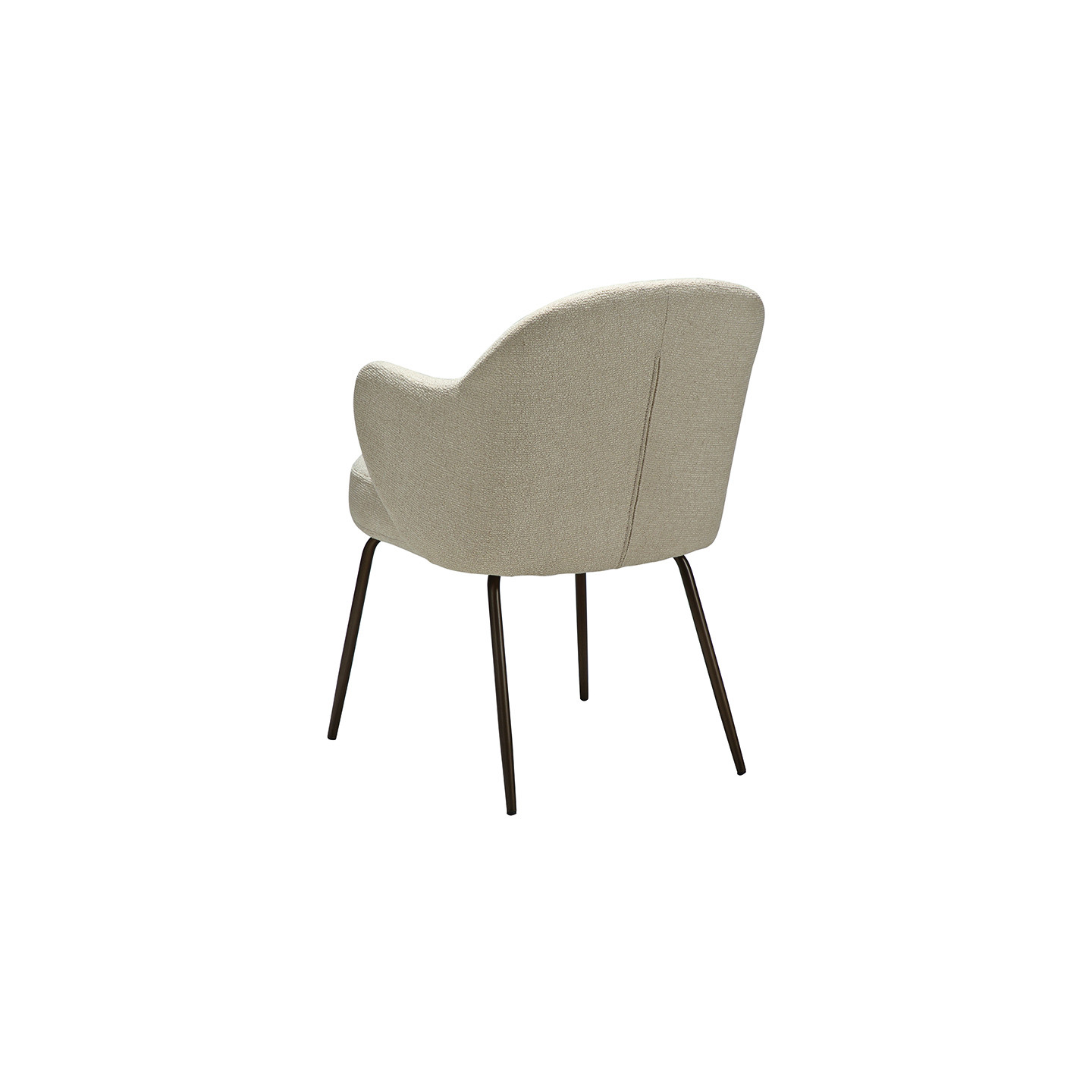 Fauteuil salle à manger confortable BAE pieds laiton antique, 3 coloris Dan Form
