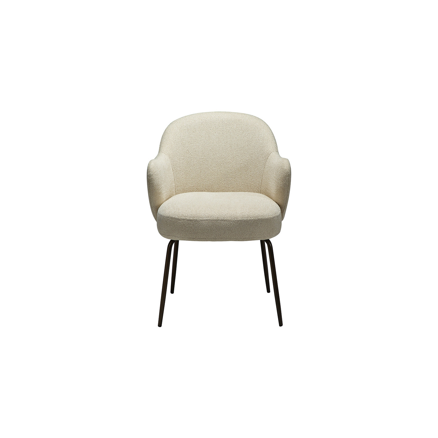 Fauteuil salle à manger confortable BAE pieds laiton antique, 3 coloris Dan Form
