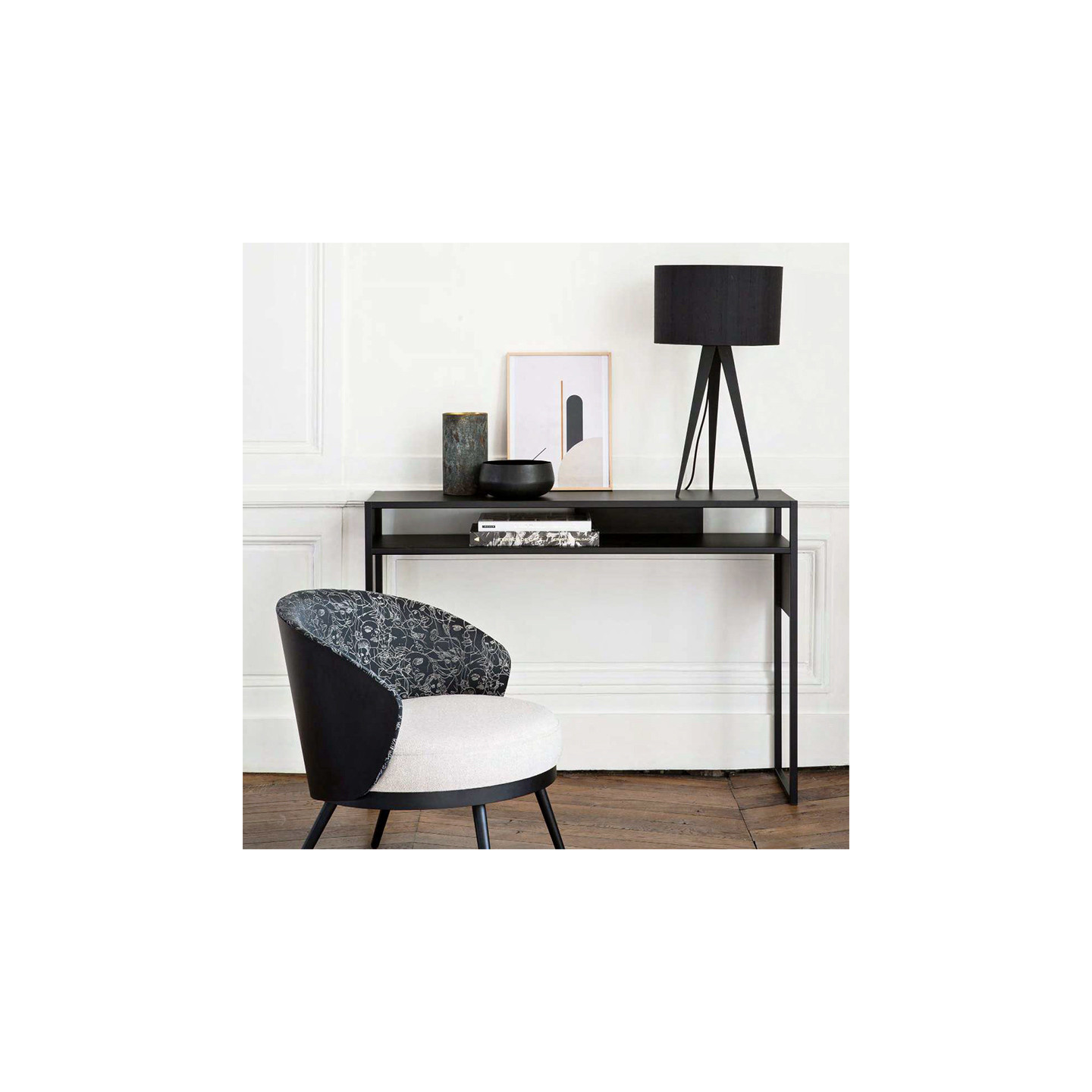 Console en métal noir ARLEQUIN, 90 ou 120 cm Resistub Productions
