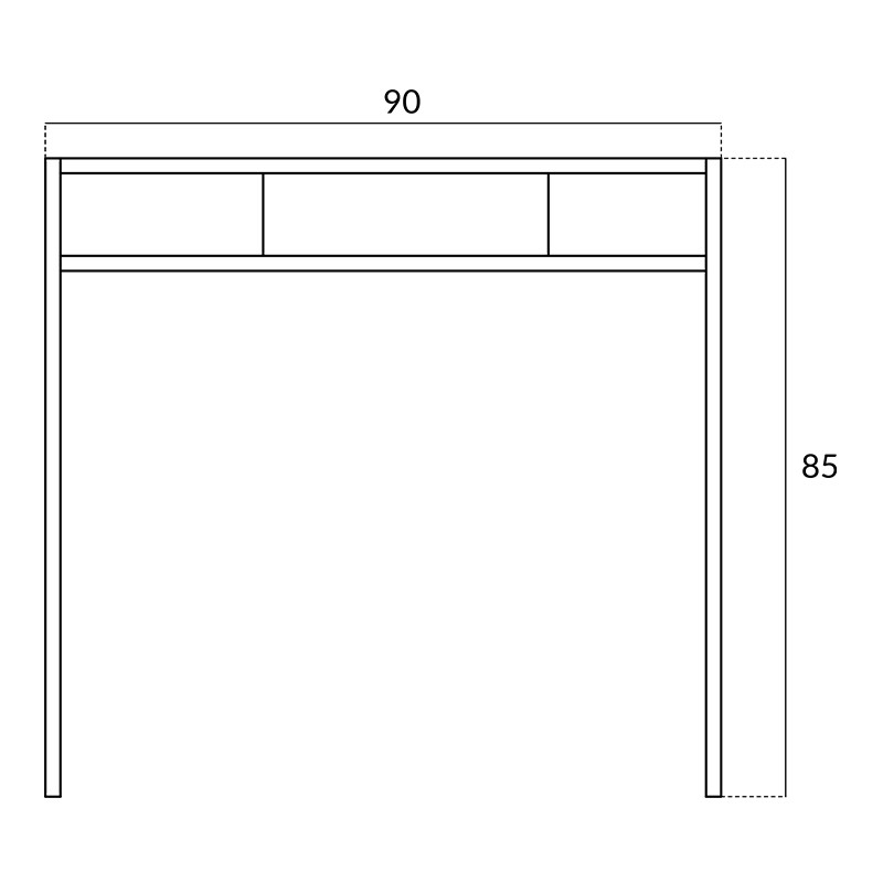 Console en métal noir ARLEQUIN, 90 ou 120 cm Resistub Productions