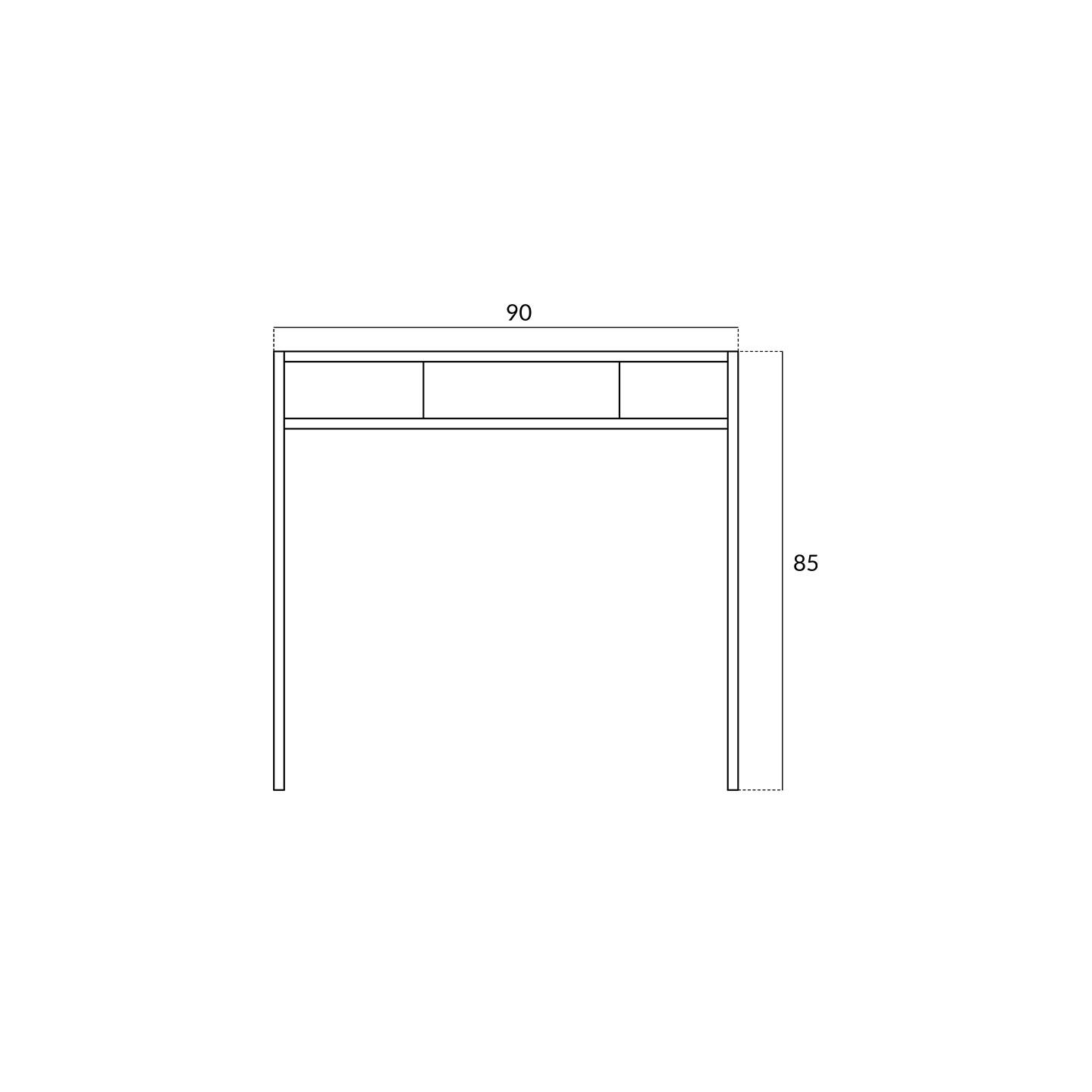 Console en métal noir ARLEQUIN, 90 ou 120 cm Resistub Productions