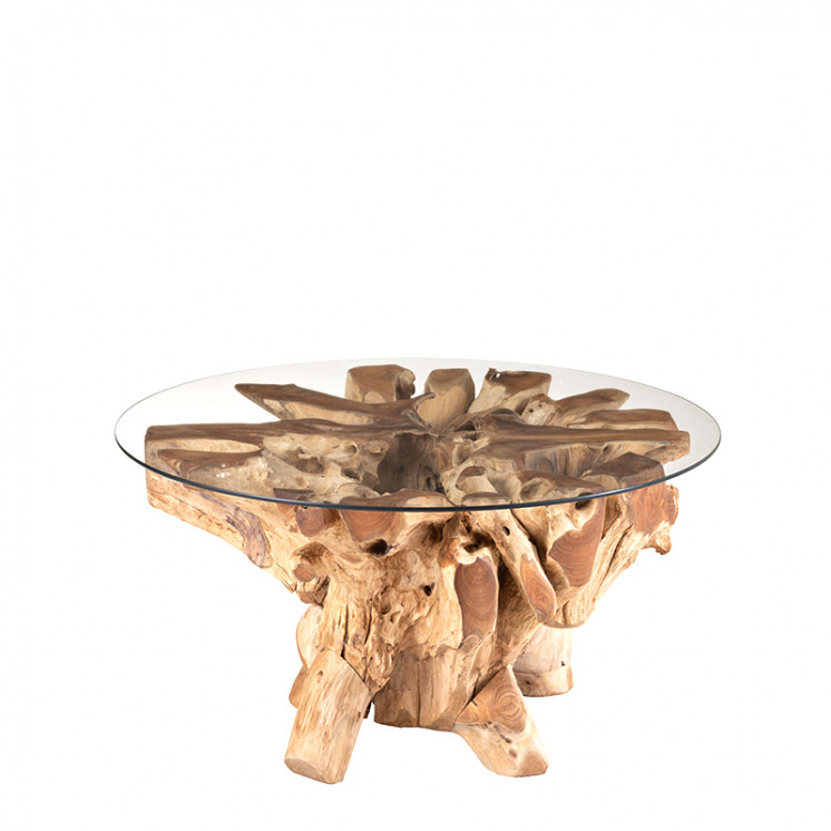 Table basse racine de teck RAOUL, 2 tailles J-Line