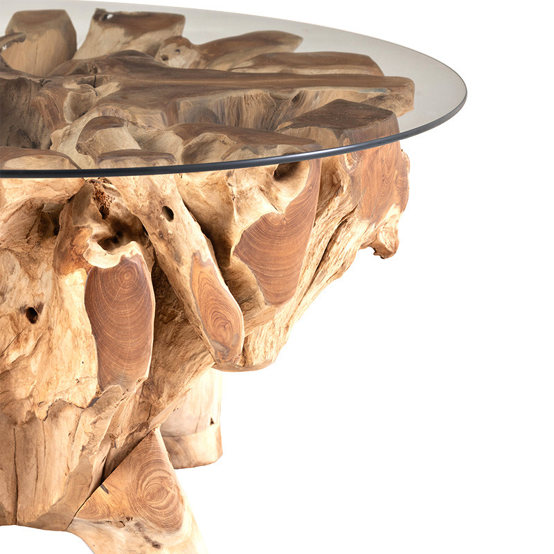 Table basse racine de teck RAOUL, 2 tailles J-Line