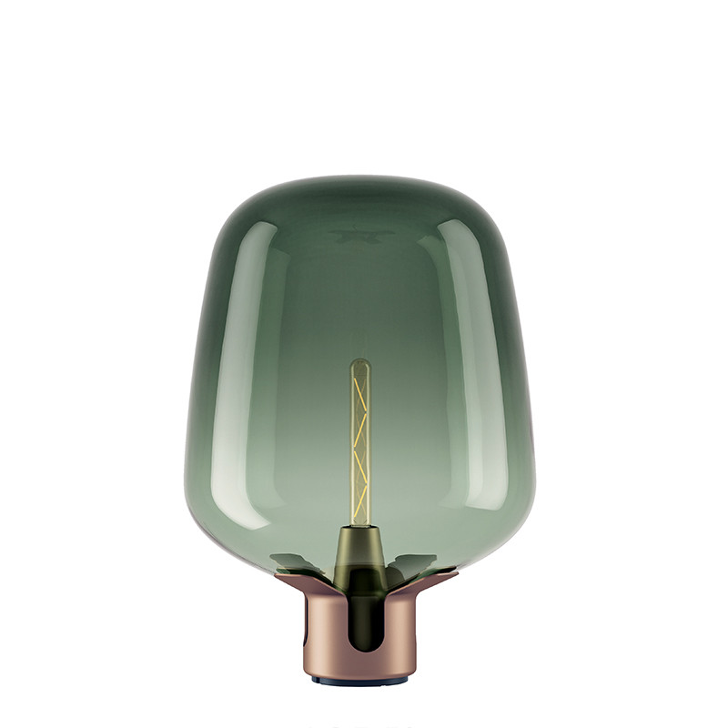 Lampe de table en verre soufflé FLAR, 2 tailles et 2 coloris Lodès