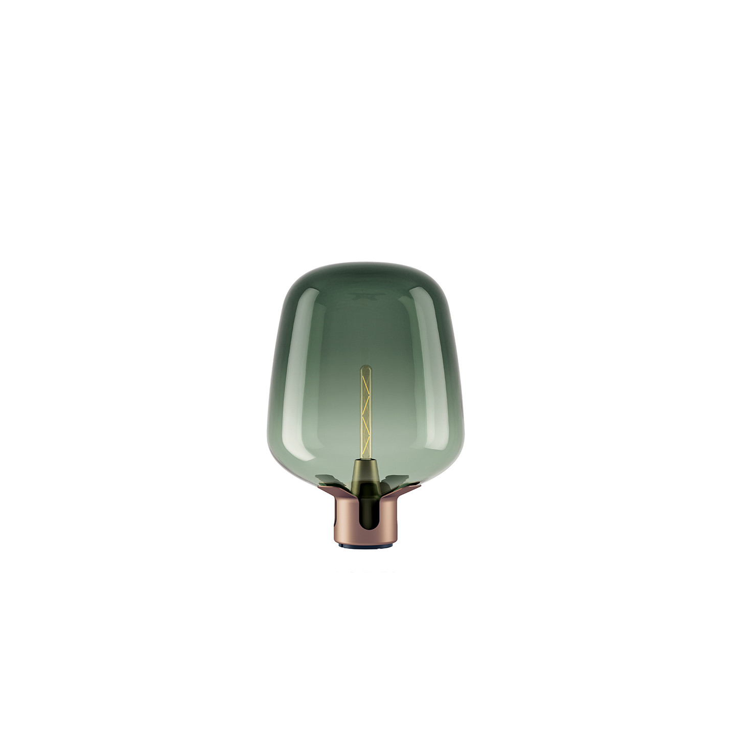 Lampe de table en verre soufflé FLAR, 2 tailles et 2 coloris Lodès