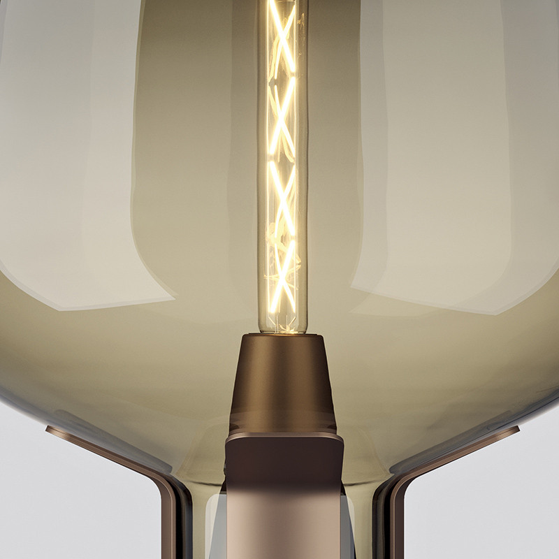 Lampe de table en verre soufflé FLAR, 2 tailles et 2 coloris Lodès