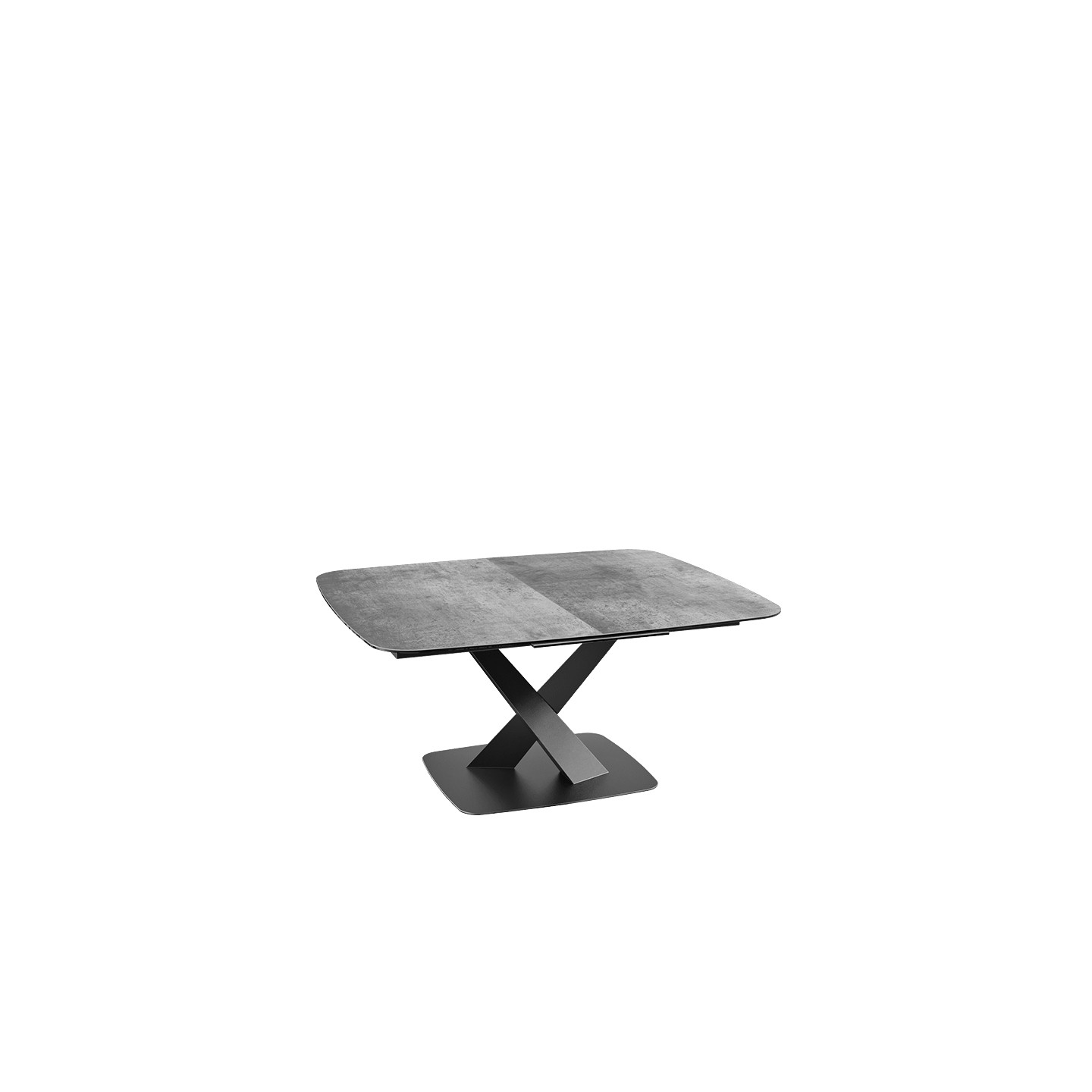 Table carrée avec rallonge SANTIAGO, 7 finitions de plateaux Akante