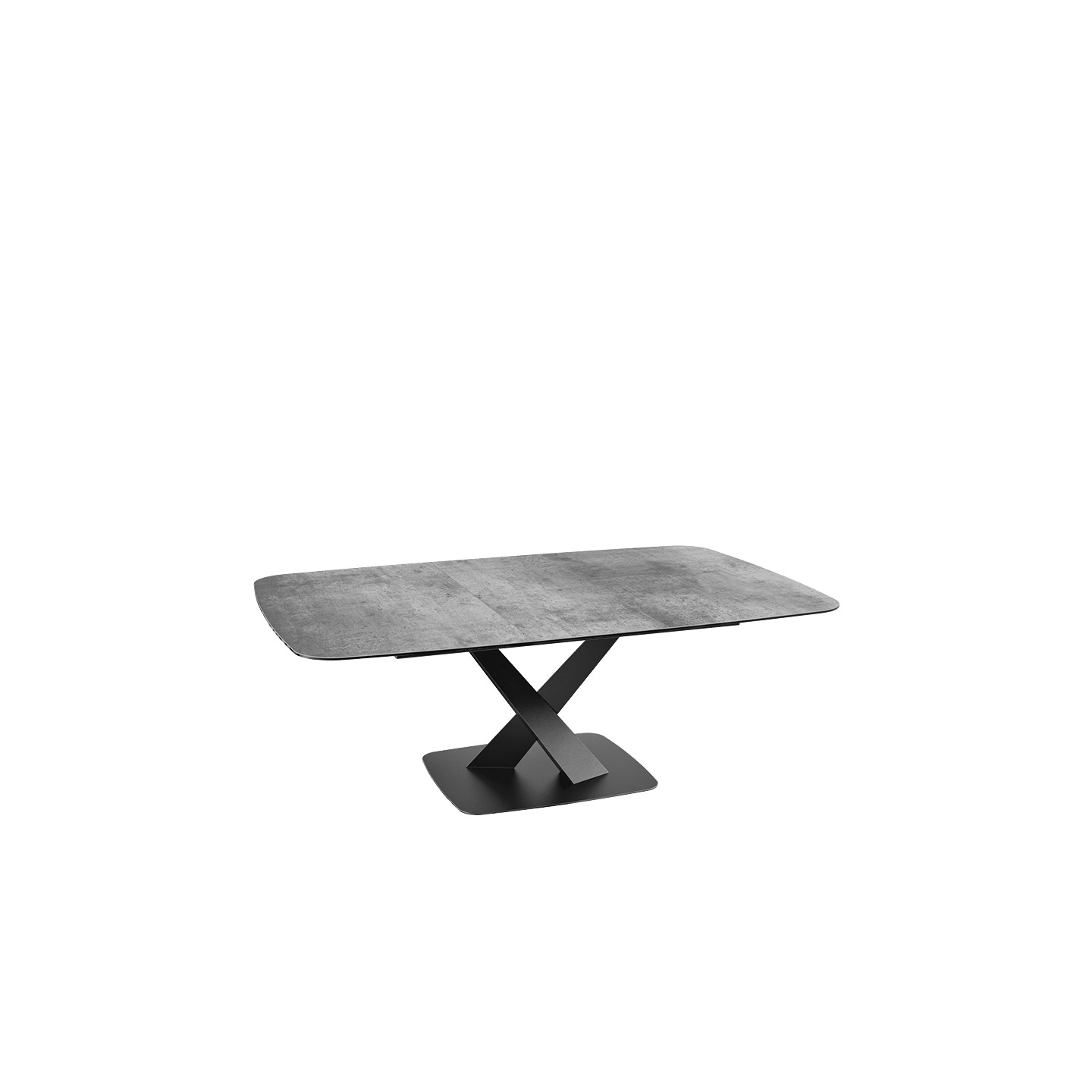 Table carrée avec rallonge SANTIAGO, 7 finitions de plateaux Akante