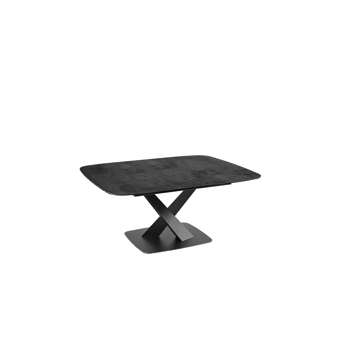 Table carrée avec rallonge SANTIAGO, 7 finitions de plateaux Akante