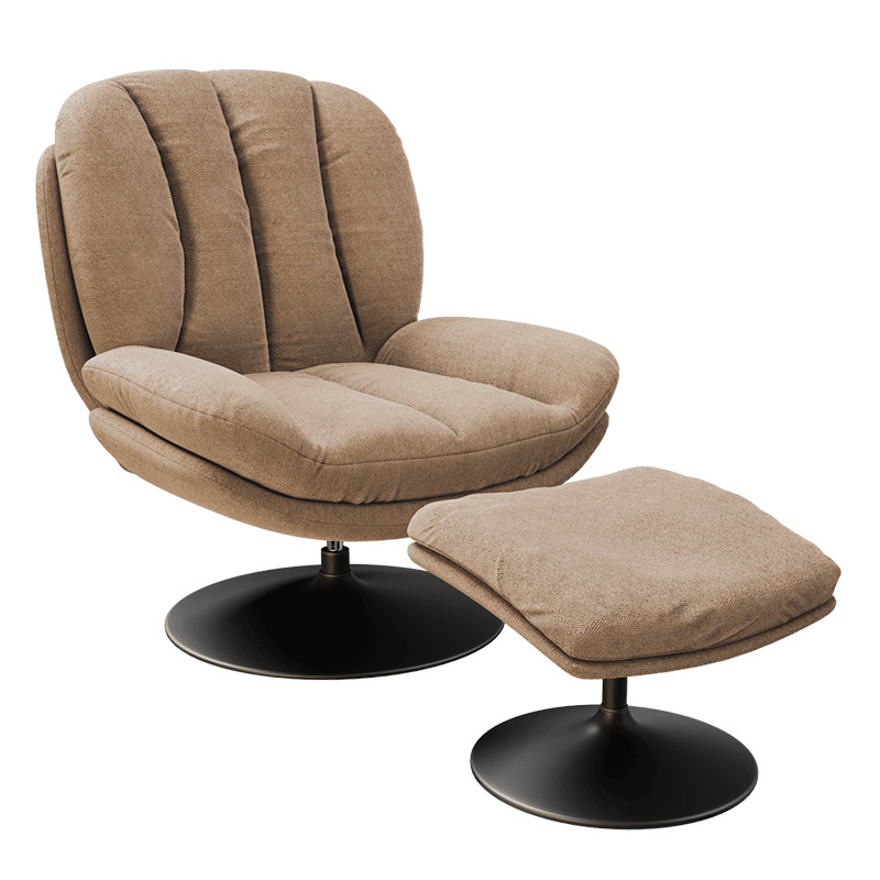 Fauteuil pivotant confortable LISBOA avec pouf assorti, 8 coloris Akante