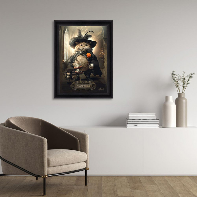 Tableau chat original CHAT-POTELÉ, 2 dimensions Sylvain Binet Cadraven