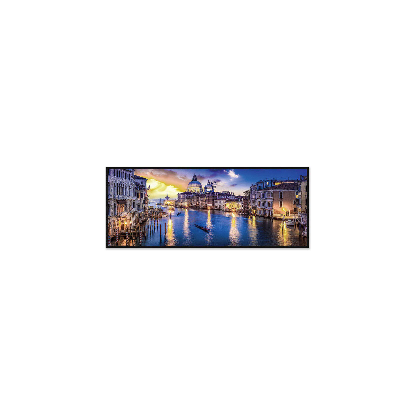 Tableau verre imprimé VENISE, baguette bristol Cadraven