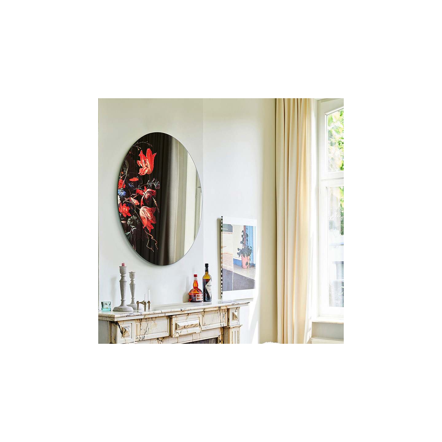 Miroir rond noir MUSEO, Ø100 cm Deknudt mirrors