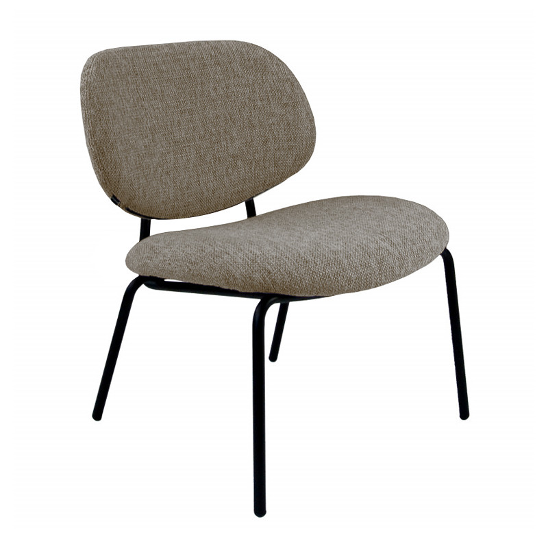 Fauteuil lounge FAUTEUIL CLAM, tissu chiné 9 coloris Resistub Productions