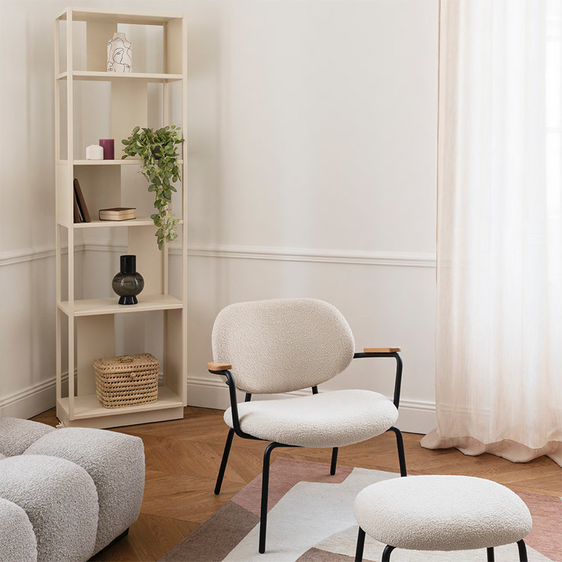 Fauteuil lounge FAUTEUIL CLAM, tissu chiné 9 coloris Resistub Productions