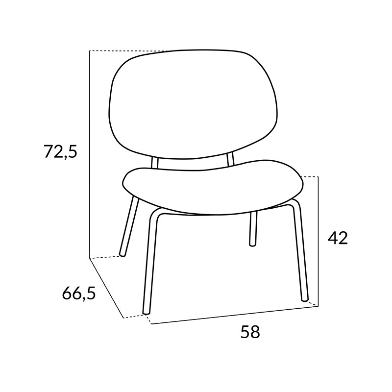 Fauteuil lounge FAUTEUIL CLAM, tissu chiné 9 coloris Resistub Productions