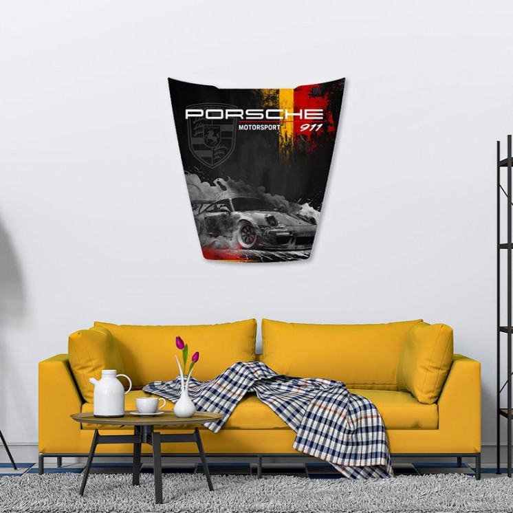 Décoration murale porsche MOTORSPORT 911, 2 tailles Cadraven