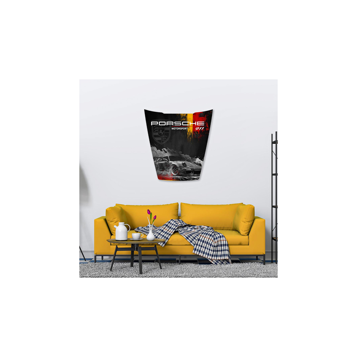 Décoration murale porsche MOTORSPORT 911, 2 tailles Cadraven