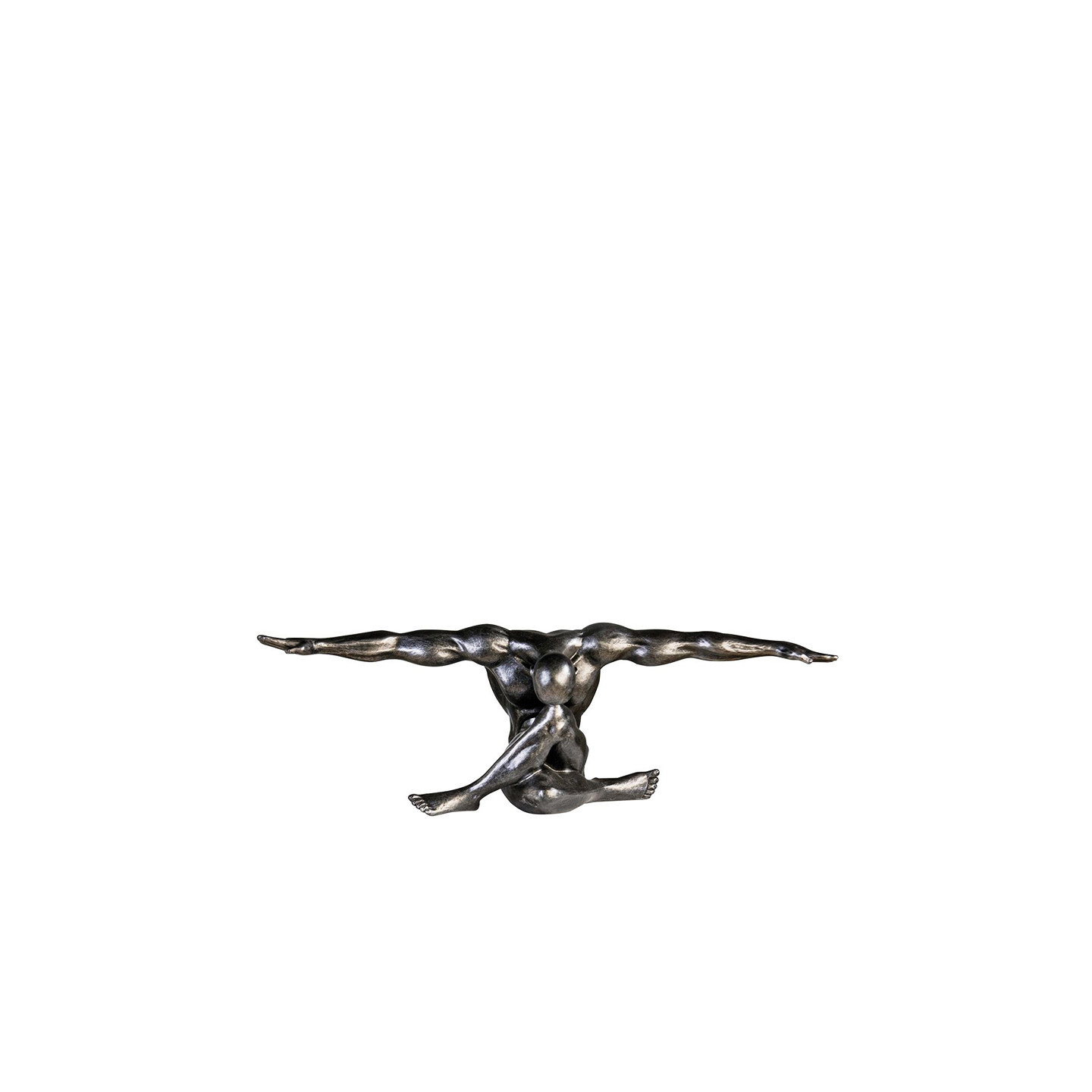 Statue homme athlète CLIFFHANGER argenté ou bronze Gilde