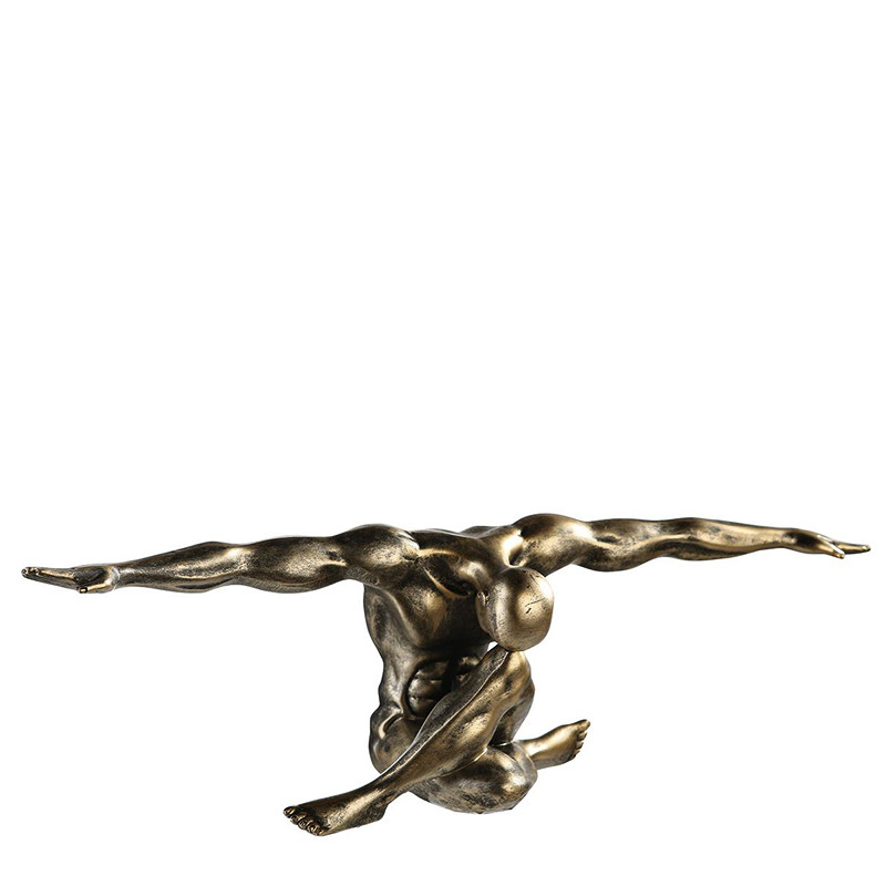 Statue homme athlète CLIFFHANGER argenté ou bronze Gilde