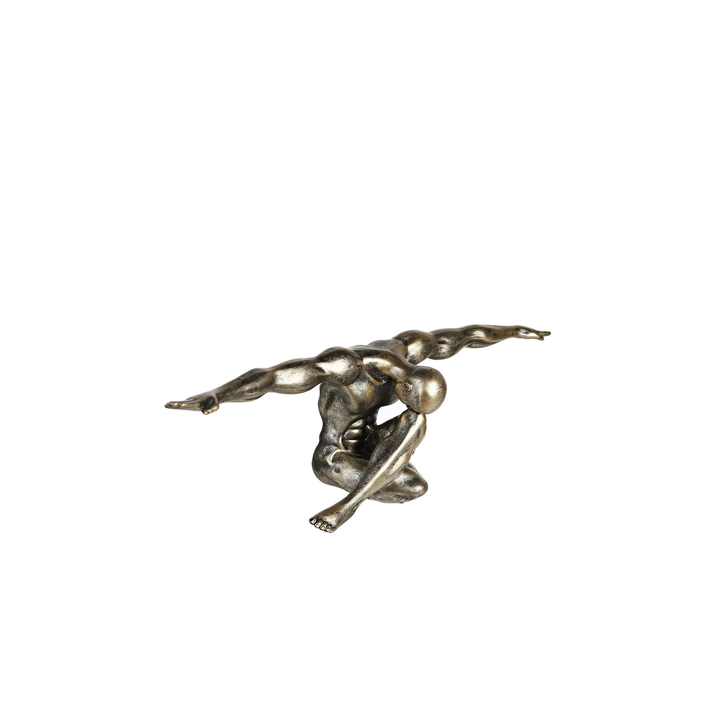 Statue homme athlète CLIFFHANGER argenté ou bronze Gilde
