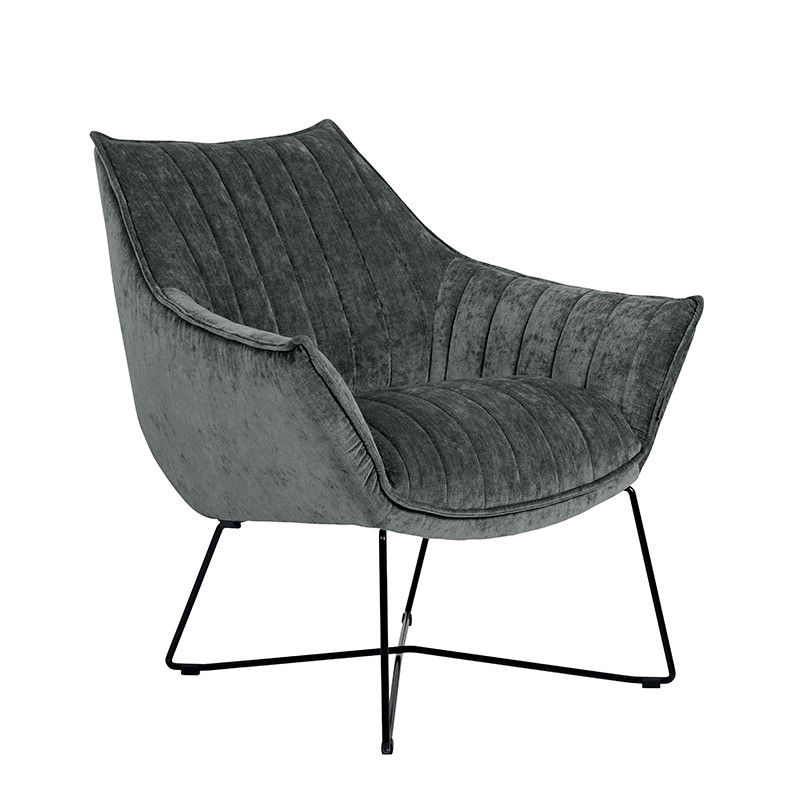Fauteuil original et confortable EGON, tissu Eros, 13 coloris Furninova