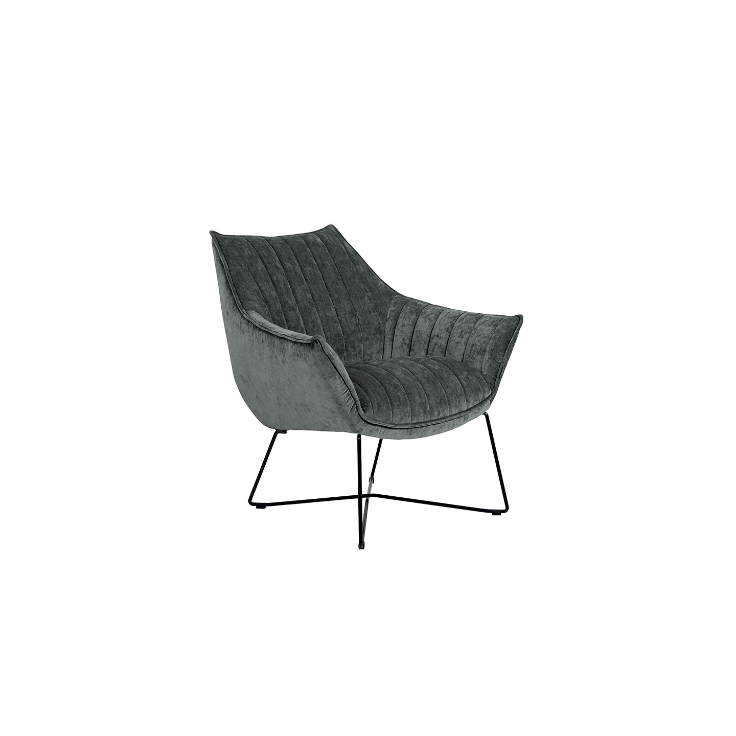 Fauteuil original et confortable EGON, tissu Eros, 13 coloris Furninova