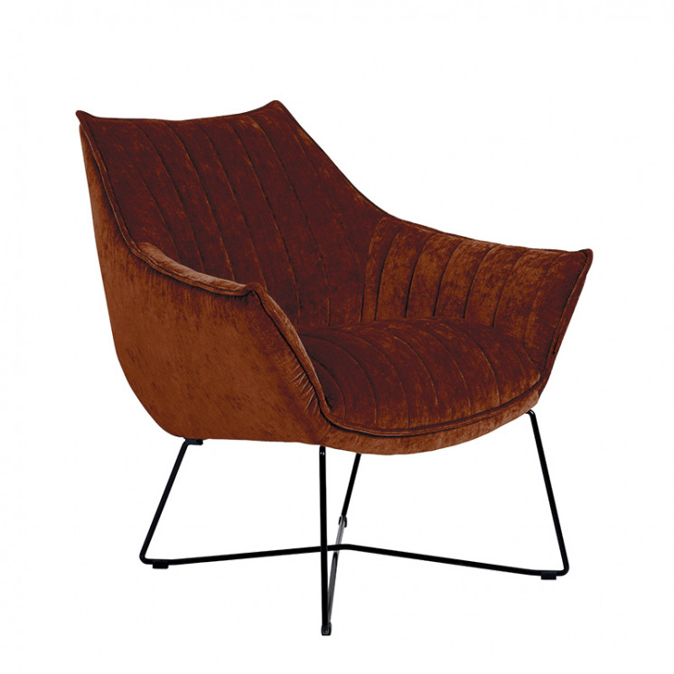 Fauteuil original et confortable EGON, tissu Eros, 13 coloris Furninova