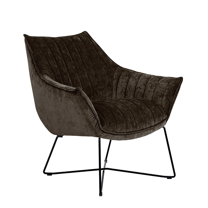 Fauteuil original et confortable EGON, tissu Eros, 13 coloris Furninova