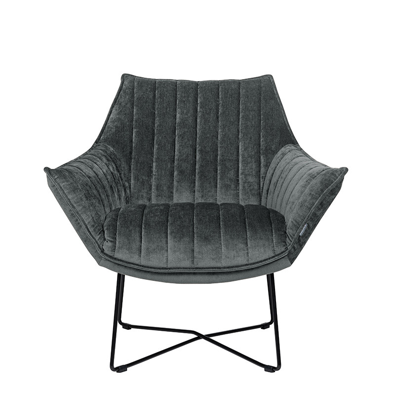Fauteuil original et confortable EGON, tissu Eros, 13 coloris Furninova