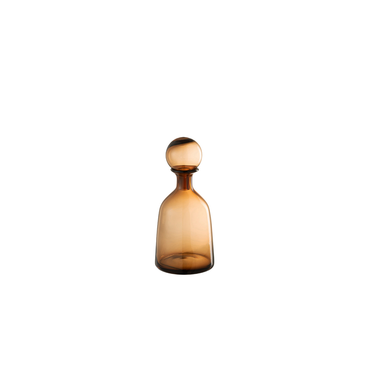 Bouteille décorative en verre BUBBLE ambré, 2 tailles J-Line